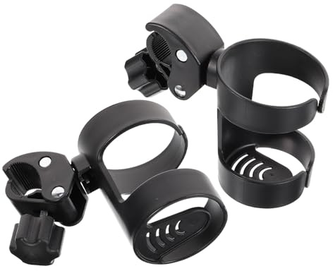 VICASKY 2 Portavasos Ajustables para Silla de Ruedas Andador y Cochecito Soporte para Bebidas Portabotellas Ligero Sistema de Sujeción Seguro y Ángulo Regulable Adecuado para Personas