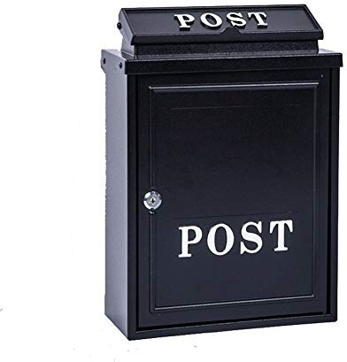 Brevlåda Vintage europeisk postlåda i aluminium Utomhus Brun väggmonterad Säkra brevlådor