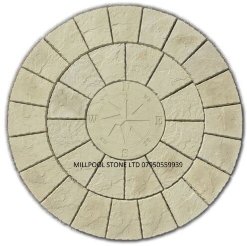 1.8m New Buff Compass Paving Stone Kit