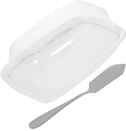ABOOFAN Butterbehälter Transparent Mit Deckel Für Kühlschrank Butterdose Käsebehälter Frischkäsebehälter Küche Aufbewahrungsbox Butteraufbewahrungshalter