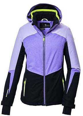 killtec Damen Skijacke/Funktionsjacke mit abzippbarer Kapuze und Schneefang KSW 66 WMN SKI JCKT, lavendel, 46, 41952-000