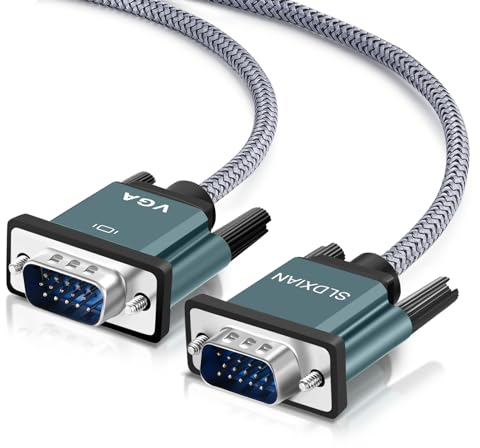 SLDXIAN VGA Kabel, Stecker auf Stecker 15-polig, Full HD 1080P für Computer, Monitor, TV, Beamer (3M)