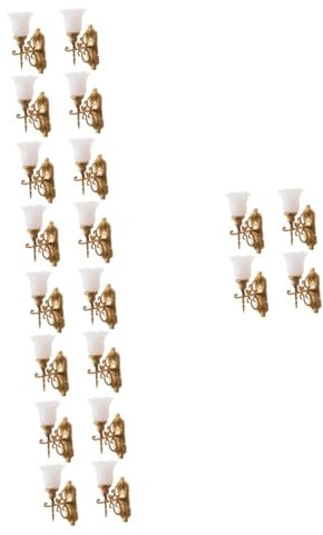 BESTonZON 20stücke Miniatur Wandlampen Für Dekorative Beleuchtung Für Sandtisch Landschaften Und Miniaturhäuser Warmweißes Licht Goldfarben Für Miniatur Projekte