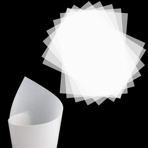 50 Blatt Glanzpapier, 130 g/m² Transparentes Papier Tracing Paper A4, weißes Zeichenpapier DIN A4 zum Zeichnen und Druck von Laternen, Handwerk
