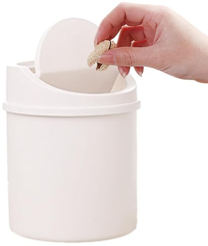 itrimaka bote de basura - Cubo de basura pequeño con tapa,Papelera pequeña para escritorio, papelera pequeña para el hogar, baño, dormitorio, Interior del coche