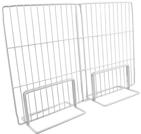 Housoutil Adjustable Metal Freezer Wire Divider Rack 37-44cm Wide x 28cm High, Refrigerator and Fridge Organizer Shelf Separator for Kitchen and Supermarket Ice Cream Storage
