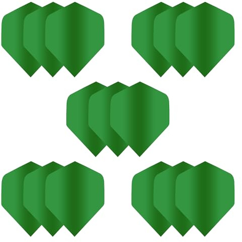 MageRabbit Extradick Standard Dartflüge, 5 Sets (15 Flüge), 5 Farben (Green)