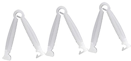 FELTECHELECTR Kit Pinces Pour Cordon Ombilical Blanc Clip De Coupe Sécurisé Pour Élevage Porcelets Et Animaux Outil Reproduction Animale Anti-dérapant Et Hygiénique Pour Hémorragies