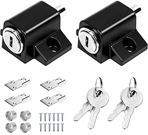 Qerwsdty 2-Teiliges Set Edelstahl Aluminiumlegierung Fenstersicherung Diebstahlsicherung Kindersicherung Schwarz