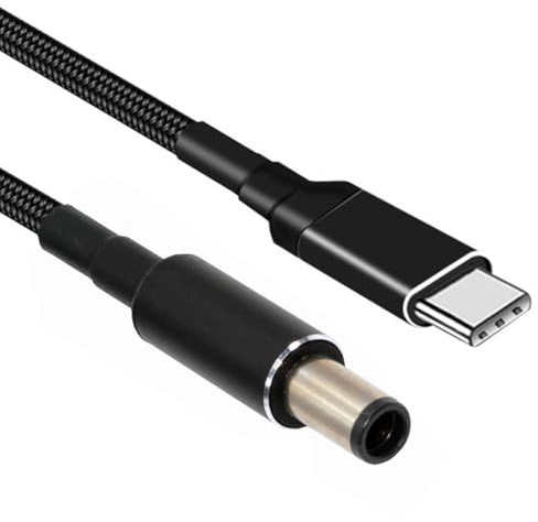 CY Cable 100W Type C USB-C Input to 20V DC 7.4 * 5.0mm Output Power 20V 5A 65W PD Charge Cable Compatible with Laptop
