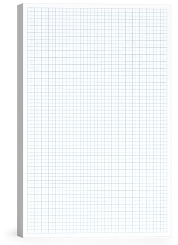 11x17 Large Graph Paper Pad, Top Glue Binding Grid Paper, 50 Sheets 1/4 Inch Graph Papers, 4x4 Quad Ruled Graphing Papers 11x17, Blueprint Quadrille for Drawings, Drafting