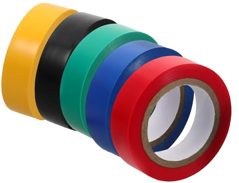 Alipis 5rolls Flame Retardant Insulating Tape for Electrician High Temp Electrical Tape Strong Adhesion for Indoor Electrical Insulation and Wire Wrapping