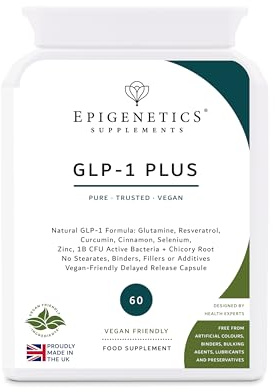GLP-1 Plus Appetite Control & Gut Health 60 Capsules | 10-Ingredient Natural GLP Supplement with Synbiotics | GLP-1 Booster Made in the UK & Vegan Friendly