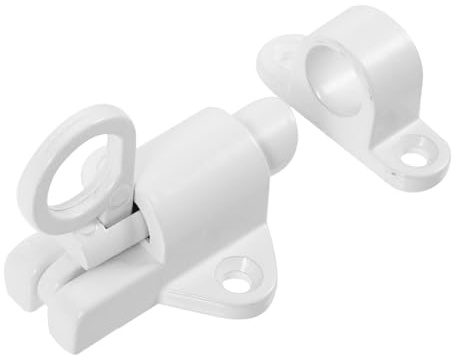 NOLITOY Verrou de Porte Coulissant Alliage Aluminium Targette Robuste à Fermeture Automatique Loquet de Sécurité pour Portes et Fenêtres Intérieures Installation Horizontale Facile et