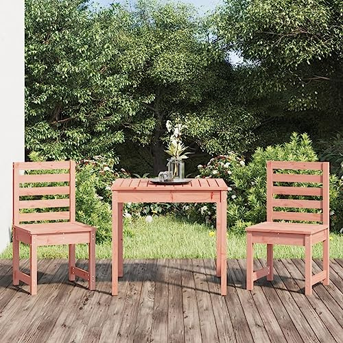 QJBSAVVA 3-TLG Garten-Bistro-Set Douglasie 82,5 cm Tisch 110 kg klappbar Balkonstühle