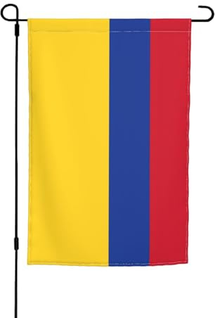 Drapeau de la Colombie imprimé drapeau de jardin 30 x 45 cm double face petite toile de jute cour extérieur décoration intérieure