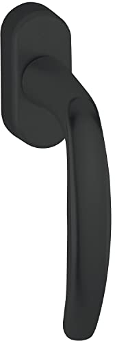 HOPPE 10772928 Fenstergriff Atlanta-Secustik, VK 7 x 32-42 mm, Alu schwarz matt, Mattschwarz