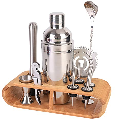JIXIN Bartender Kit, 12 Piece Cocktail Shaker Set