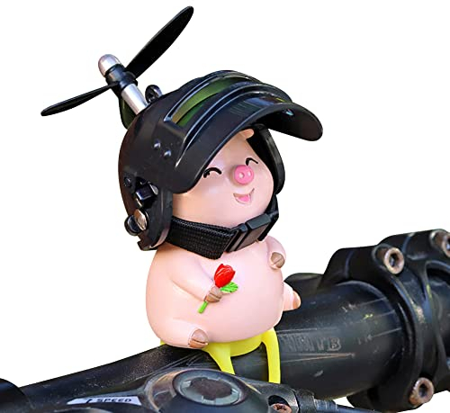 Campanello per Bicicletta per maiale Campanello per Bicicletta per Bambino maiale di Gomma Ornamenti Giocattolo Deco per Bici Dmaiale Mini Anello per Bici con Testa Dmaiale Corna per Bicicletta