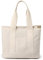CORIOS Damen Henkeltaschen Canvas Tragetasche Große Kapazität Handtasche Multifunktionale Schultertasche Casual Tote Beutel Henkeltasche für Arbeit Schule Reise Shopper Weiß