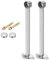 QUARKZMAN 2pz Staffa Asta Tenda a Soffitto, Adatta per Tubo 25mm/0,98 Lunghezza 250mm/9,84 Ganci Asta Tenda in Acciaio Inossidabile per Pareti Armadio Tubo Tenda, Argento
