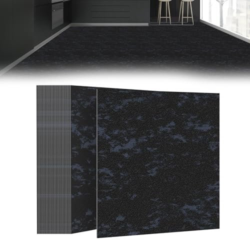 Suusolny 27 pezzi 2,51 m² PVC pavimentazione autoadesiva per pavimenti in vinile, piastrelle adesive per pavimenti, antiscivolo, impermeabili, per soggiorno, cucina, bagno, blu marino