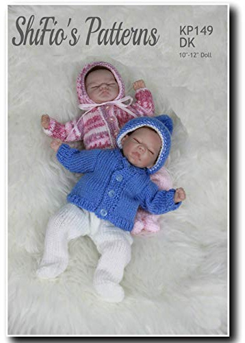 Knitting Pattern for 10 to 12 Doll: Cardigan, Hat & Leggings (Double KP149)