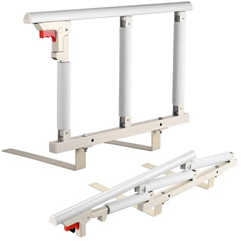 Aomdom Sbarra per Letto Portatile, Sponda Pieghevole, Barriera di Sicurezza Griglia per Bambini, Adulti E Anziani 69*40cm