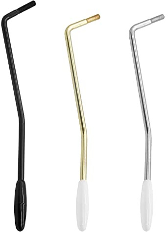 Uenhoy Braccio tremolo per chitarra elettrica, con filettatura da 5 mm, 3 pezzi, per chitarra elettrica, sistema tremolo Stratocaster, colore oro