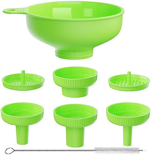 Imbuti da Cucina a Bocca Larga, Imbuto di Plastica di Qualità Alimentare Pisol per Cottura e Conservazione con 4 Bocche di Diverse Dimensioni per Riempire Vasi Mason a Bocca Larga e Regolare