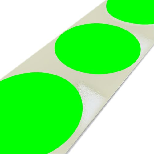 Print&Stick | Bunte Markierungsklebepunkte Ø 30 mm - 1000 Stück - Fluorgrün