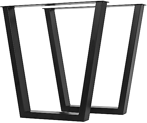 MetaloPro 2 Stück Tischbeine-Metall Schwarz 72cm I Tischkufen Esstisch-Beine Schwerlast Tisch-Gestell Tisch-Untergestell Möbelfüße Tischfüße, Couchtisch Esstisch Wohnzimmertisch Schreibtisch