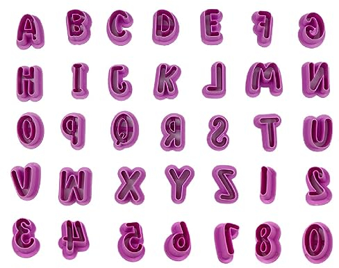 Tadipri Fondant Ausstecher Set, Ausstechform Ausstecher 35 Teilig Fondant Ausstechform Buchstaben, Buchstaben Und Zahlen Zum Torten Dekorieren, Backzubehör Tortendeko Für Party Geburtstag Feier