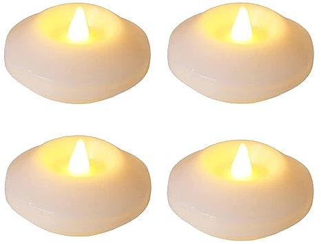 1 Floating Candles | Floating Pool Lights | Waterproof Floating Tealights | Flickering Flameless Candles for Wedding Swimming Pool