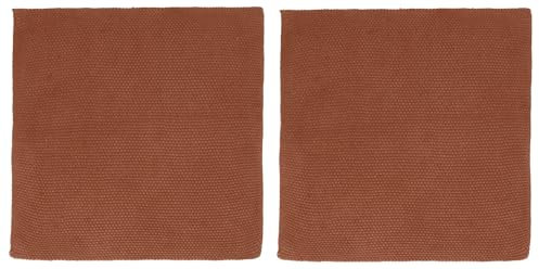 Home4You Spültücher 2er Set - Braun - Baumwolle - 30 x 30 cm