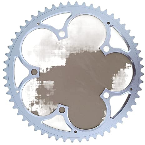 WANGZEYU Kettenblatt 130 BCD 48T 50T 52T 53T 56T Rennrad Kettenblatt Faltrad Kettenblatt MTB Hohlkrone 7-11 Geschwindigkeit Aluminiumlegierung Silber FahrradkettenbläTter (Color : 130 BCD 56T)