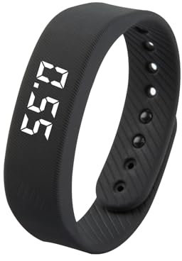 Pedometer Watch,New Smart Sports Fitness Bracelet Record Calories, Distance, Step Counter,Easy Operation Walking Fitness Tracker Wrist Band Digital Step Counter Black