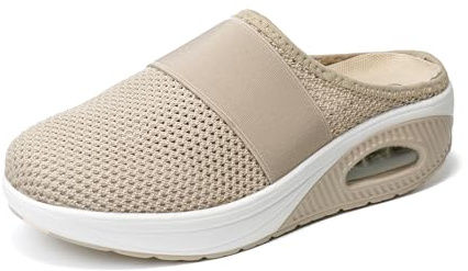 JOMIX Zuecos Mujer Malla con Colchón de Aire Chanclas Mujer Verano Basculantes Transpirables Talla 36-42 EU