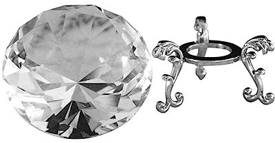 PHENOFICE 1satz Kristall Diamant Briefbeschwerer Mit Standfuß Deko Für Zuhause Und Büro Elegantes Tischornament Für Schlafzimmer Wohnzimmer Und Nagelstudios Authentischer Schmuckstein