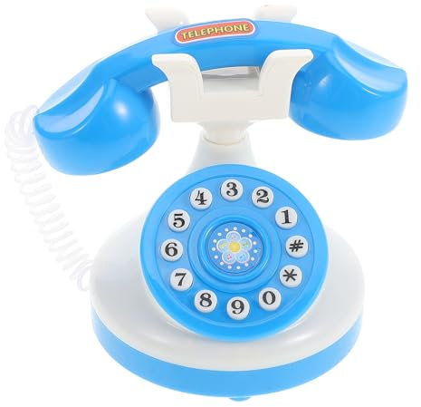 Toyvian Kids Play Telefon Spielzeug Interaktives Mini-Telefon Blau Für Rollenspiele Fördert Kommunikation Und Kreativität Bei Kleinkindern Ohne Batterien Für Sichere Nutzung