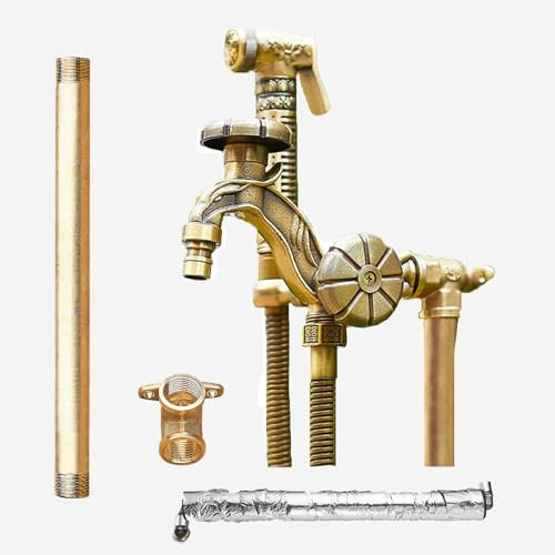 Wassersäule,wassersäule garten,zapfstelle garten,wasserzapfsäule garten,wassersäule garten mit wasserhahn,Kupferwassersäule,wasserhahn frostsicher,saeule mit wasserhahn,standbrunnen(E,60cm/23.6i