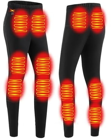 AHSBND Thermal Underwear Heated Underwear Set: Functional Underwear Ski Unisex 30 Heating Zones Washable Winter USB Electric Heating 3 Temperature Control for Camping