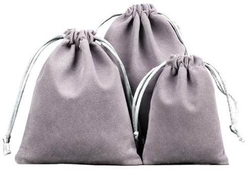 KEAIDUO 10pcs Velvet Drawstring Bags, 12 * 15cm(4.72 x 5.91inch) Reusable Velvet Small Gift Jewellery Pouches for Wedding Party Valentine's Christmas