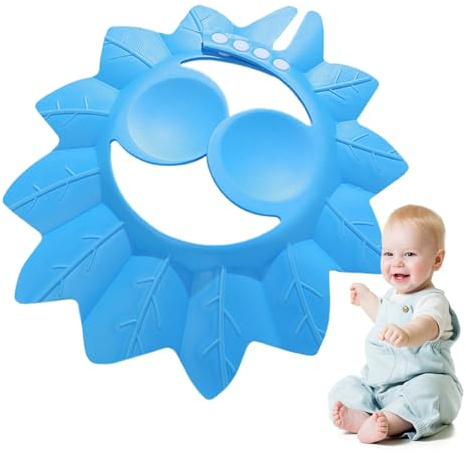 Babyparty-Kappe zum Waschen der Haare, Duschkappe für Kleinkinder, Badevisier-Cap, verstellbarer Visierhut mit sanfter Waschung, Augenschutz und D