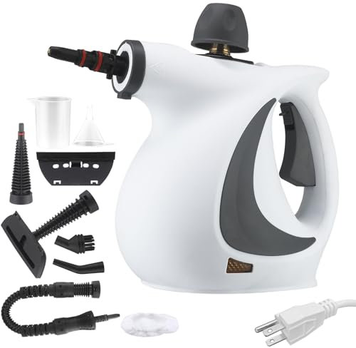 Limpiador de Vapor Presurizado de Mano, Limpiador de Vapor de Grout Portátil de 1050 W con Accesorios de 11 Piezas para el Hogar, Tapicería, (Enchufe de la UE 220V 60HZ)