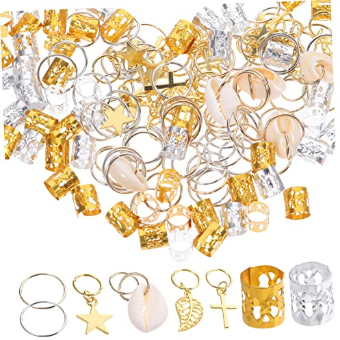 PACKOVE 140 Piezas Accesorios Cabello de Trenzas y Rastas Joyas Cabello Accesorios para Trenzas para Crear