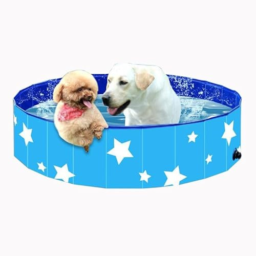 Dsejynxx dog pool large Foldable Dog Pool for Large Dogs Bath Pool,Paddling Pool- Splash Pad,Thickened Outdoor Water Toy for Pets Children in Garden Beach Backyard(Color:b,Size:160 * 30cm)