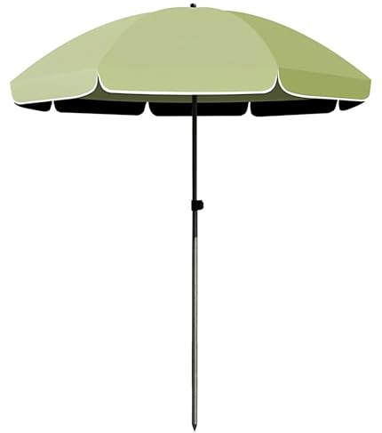 Ombrellone da spiaggia portatile UPF 50+, regolabile, inclinabile, parasole per esterni patio e giardino, leggero protezione UV, perfetto per il divertimento estivo