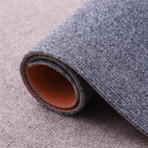 Rasenteppich Outdoor Wetterfest TPE Schalldämmende, Kratzschutz Sofa Katze Klavierteppich Meterware, Teppich Läufer Flur für Balkon, Bodenbelag, Regaltrommeln(Dark Gray,90 x 120 cm)