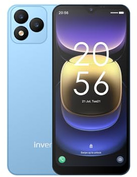 INVENS NOTE TK01 Téléphone Portable, 8(4+4)Go + 32Go(TF 256GB) Telephone Pas Cher, Écran 6.6HD+, 16MP+5MP Smartphone, Batterie 4250mAh Android Telephone Portable, Double 4G SIM/OTG/Face ID/GPS, Bleu
